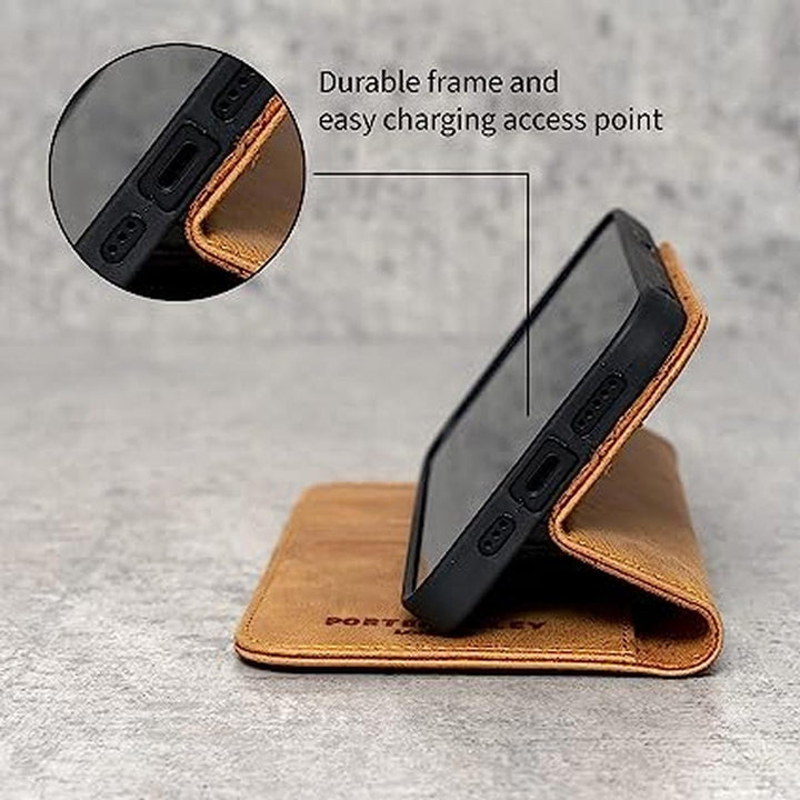 Porter Riley Tan Leather Galaxy S10 Case - DOKUTRONIX