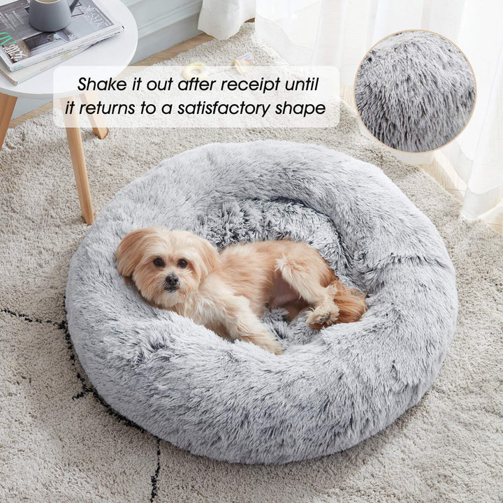 WESTERN HOME Calming Donut Pet Bed – Fluffy & Cozy - DOKUTRONIX