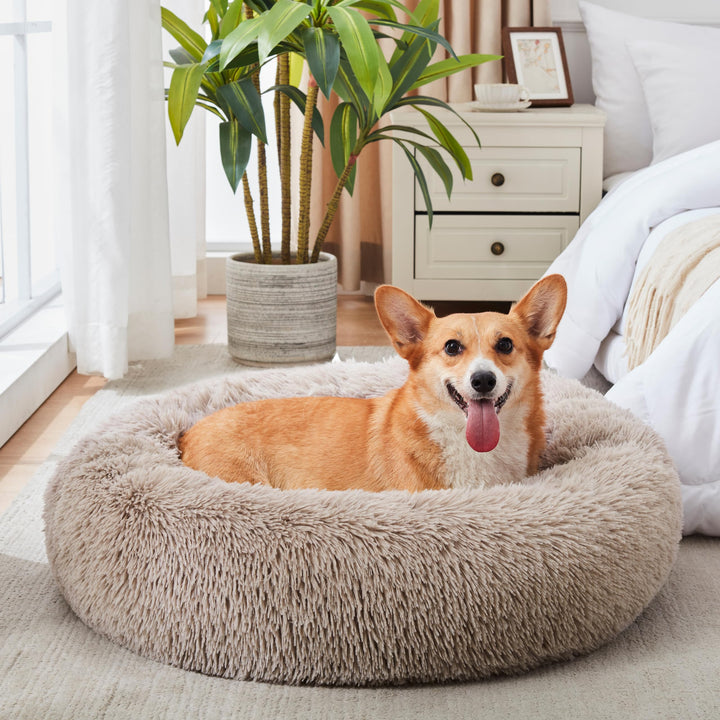 WESTERN HOME Calming Donut Pet Bed – Fluffy & Cozy - DOKUTRONIX