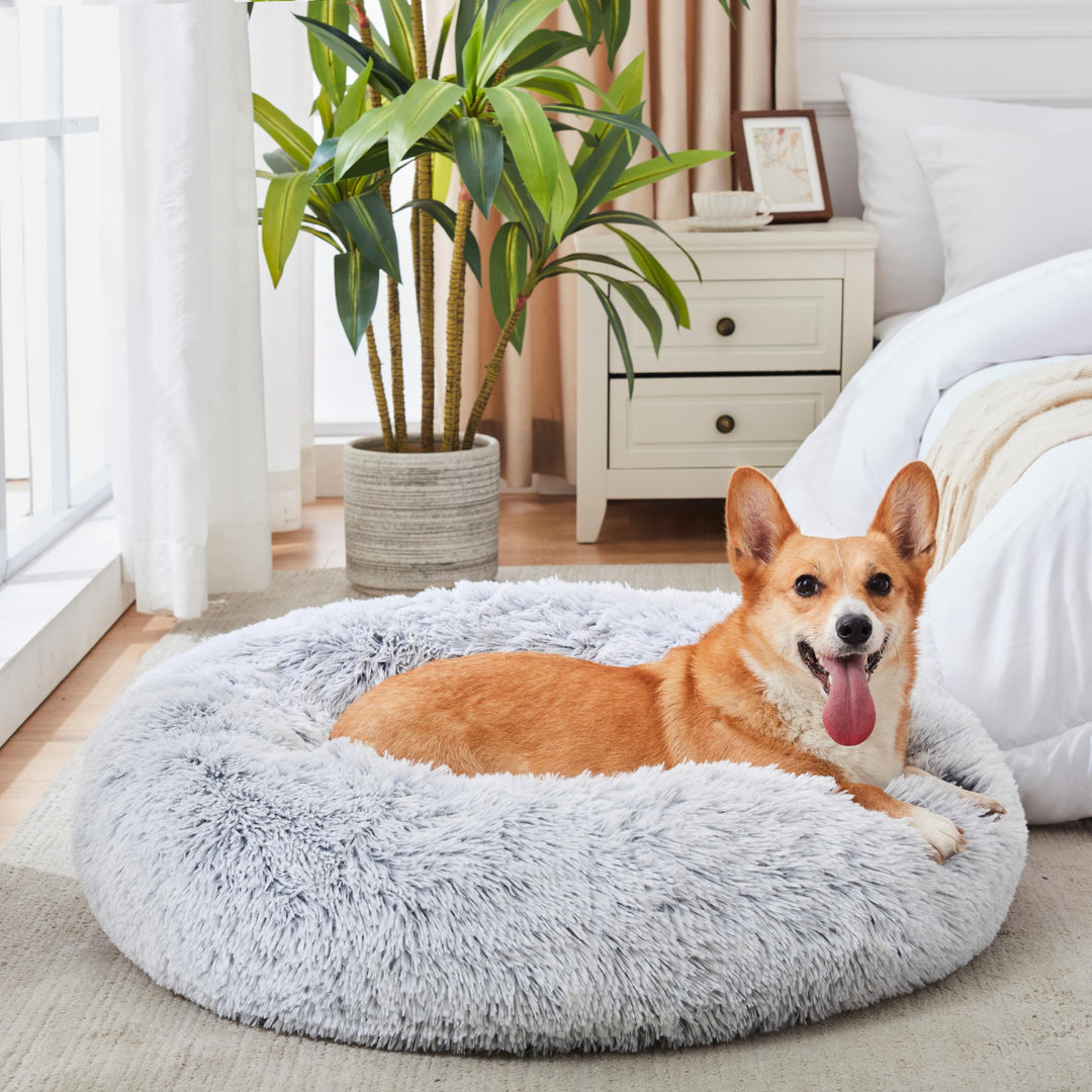 WESTERN HOME Calming Donut Pet Bed – Fluffy & Cozy - DOKUTRONIX