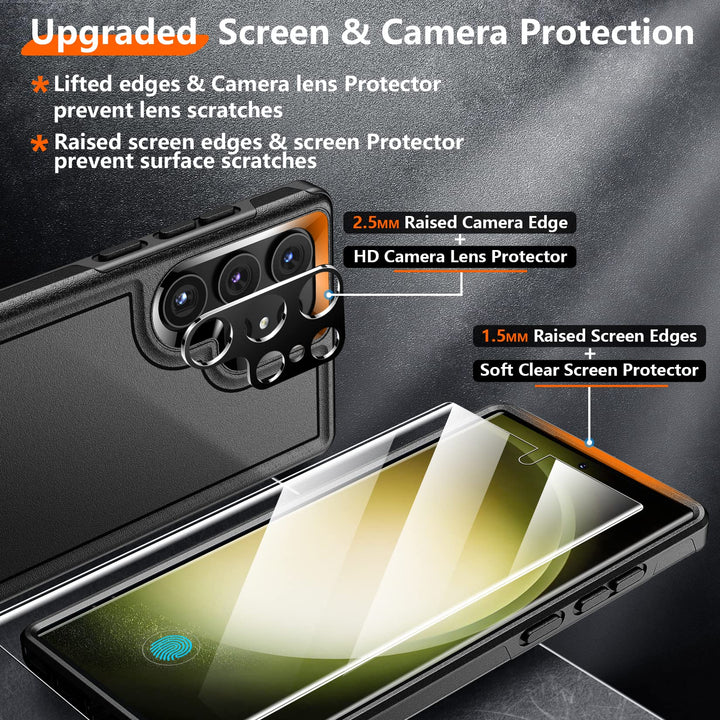 Red2Fire Designed for Samsung Galaxy A16 5G Case, [Military Grade Drop Protection] Non-Slip Heavy Duty Full Body Shockproof Protection Phone Case Galaxy A16 5G Case,Black - DOKUTRONIX