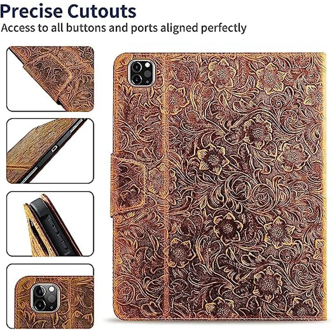 Gexmil Leather iPad Pro Case with Pencil Holder - DOKUTRONIX