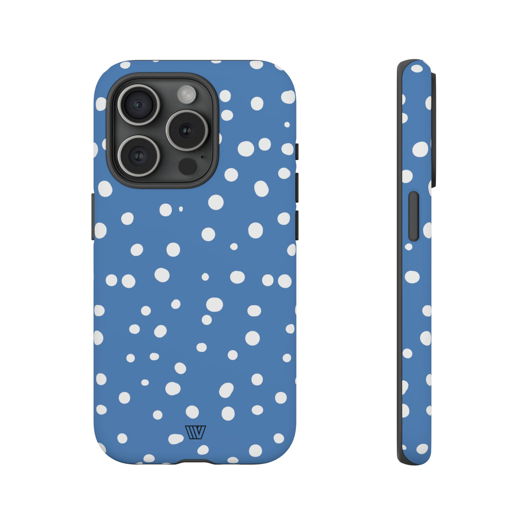 DUSTY BLUE DOTS | Tough Phone Case