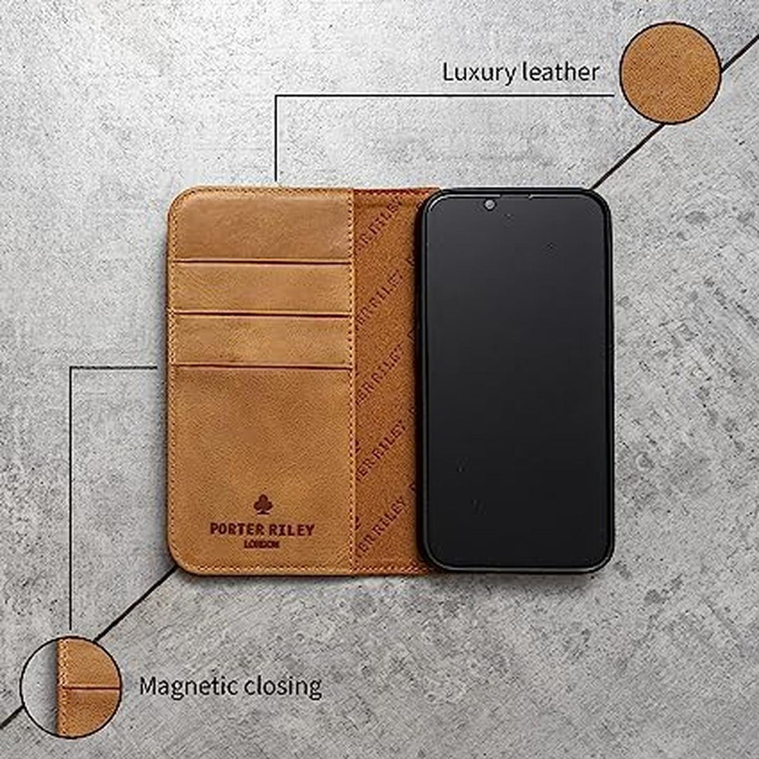 Porter Riley Tan Leather Galaxy S10 Case - DOKUTRONIX