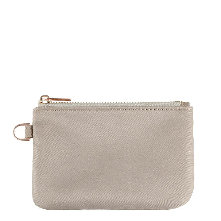 Almond Cream Zipper Pouch