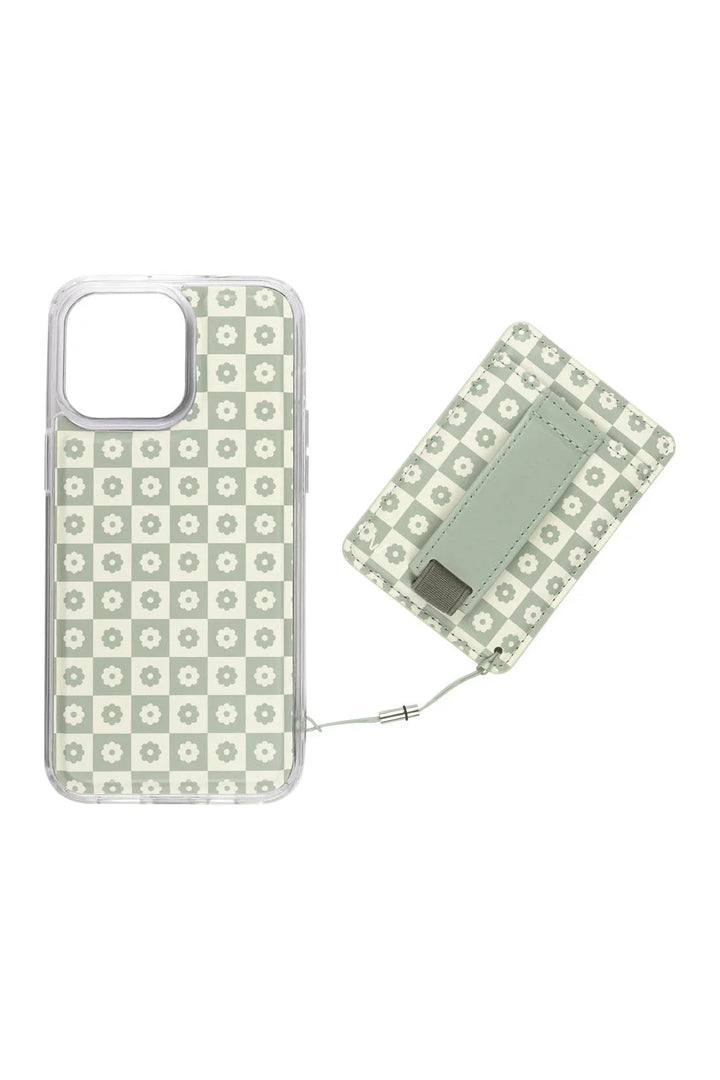 Blooming Check Magnetic Case and Wallet