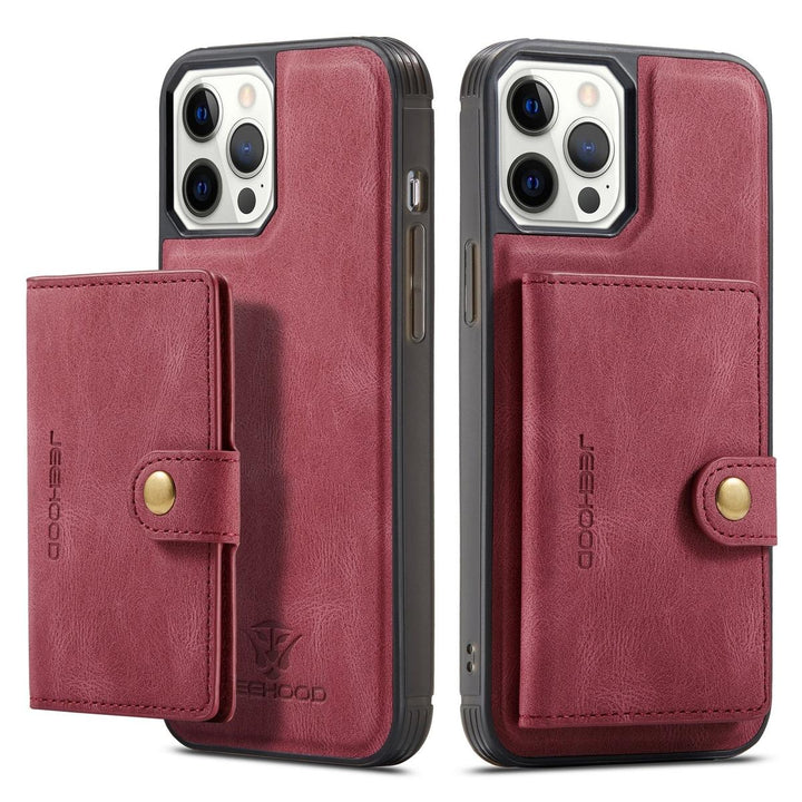 Magnetic Leather Wallet Case for iPhone Models - DOKUTRONIX