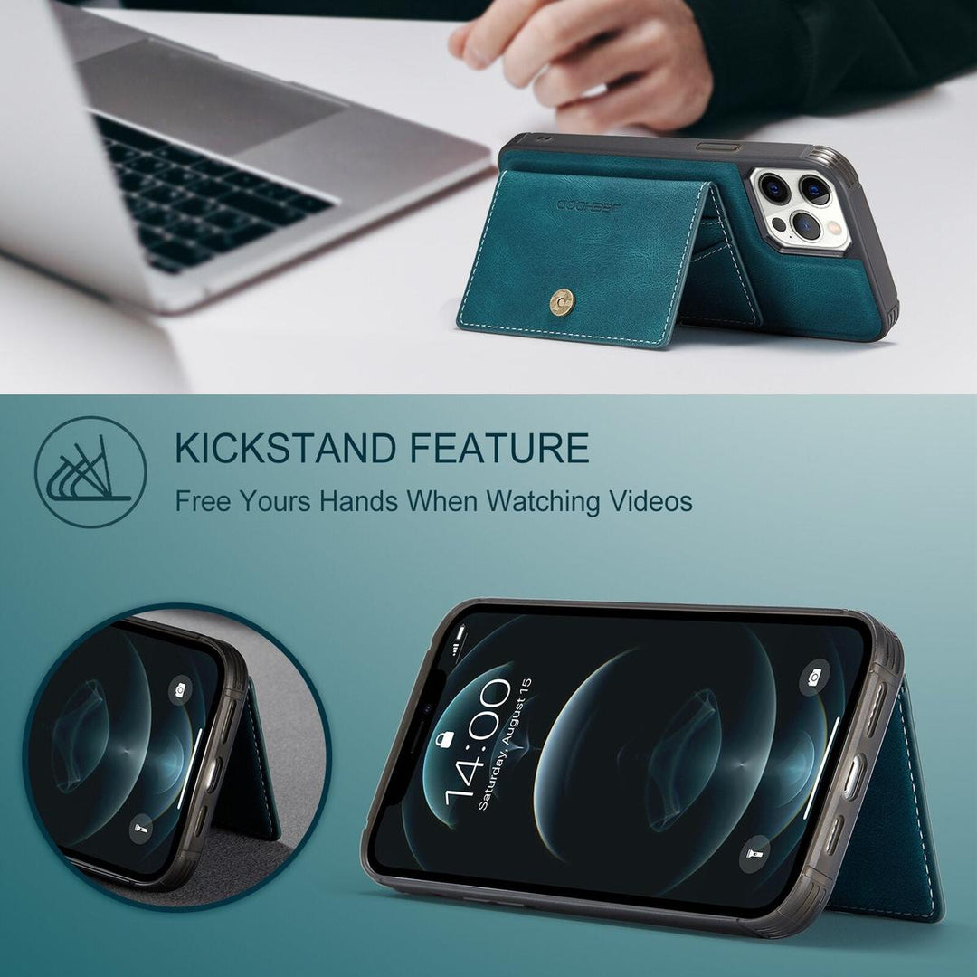 Magnetic Leather Wallet Case for iPhone Models - DOKUTRONIX