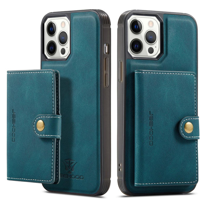 Magnetic Leather Wallet Case for iPhone Models - DOKUTRONIX