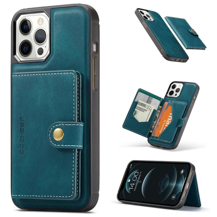 Magnetic Leather Wallet Case for iPhone Models - DOKUTRONIX