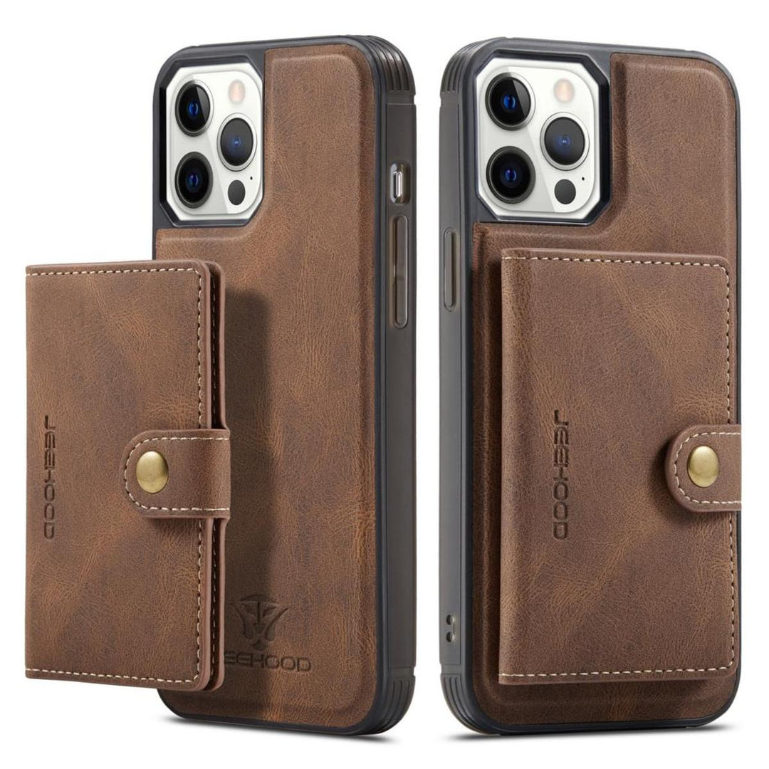 Magnetic Leather Wallet Case for iPhone Models - DOKUTRONIX