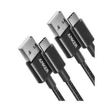 Anker USB C Cable [2-Pack, 3ft] - Fast Charge, Premium Nylon, Black