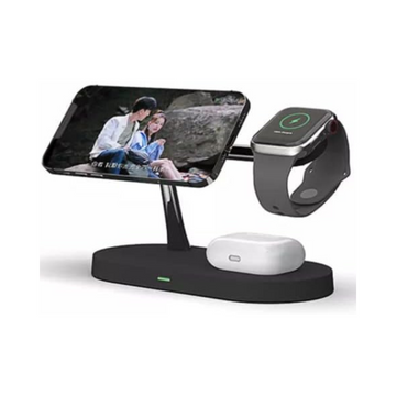 5-in-1 Magnetic Wireless Charger Stand (Black)