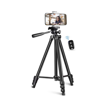 50-Inch Phone Tripod with Dual Phone Clip