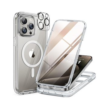Miracase MagSafe iPhone 15 Pro Case - Full-Body Bumper - Clear Magnetic