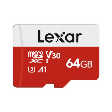 Lexar 64GB E-Series Micro SD Card - 100MB/s, U3, A1, V30, 4K UHD