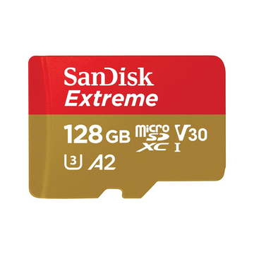 SanDisk 128GB Extreme microSDXC - Up to 190MB/s, 4K UHD, A2