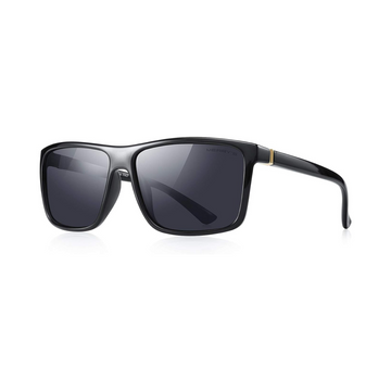 MERRY'S Rectangular Polarized Sports Sunglasses - Black/Gold