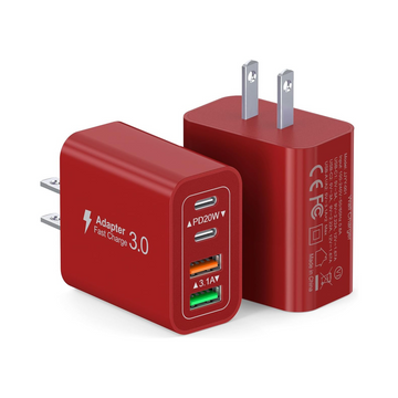 Dulums Red USB C Charger 2-Pack: Fast Charging