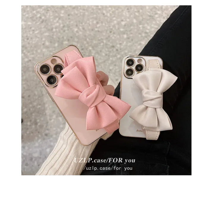 Leather Bow Stand Phone Case