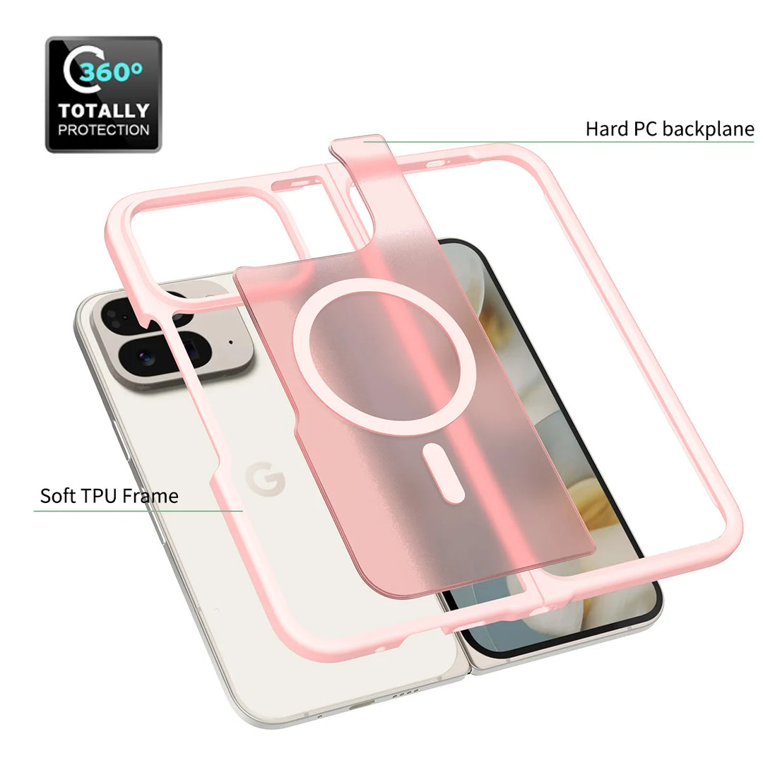 For Google Pixel 10 Pro Fold Case  Luxury Skin-Touch Matte Magnetic Magsafe Cover For Pixel 10 Pro Fold Wireless Charging Funda - DOKUTRONIX