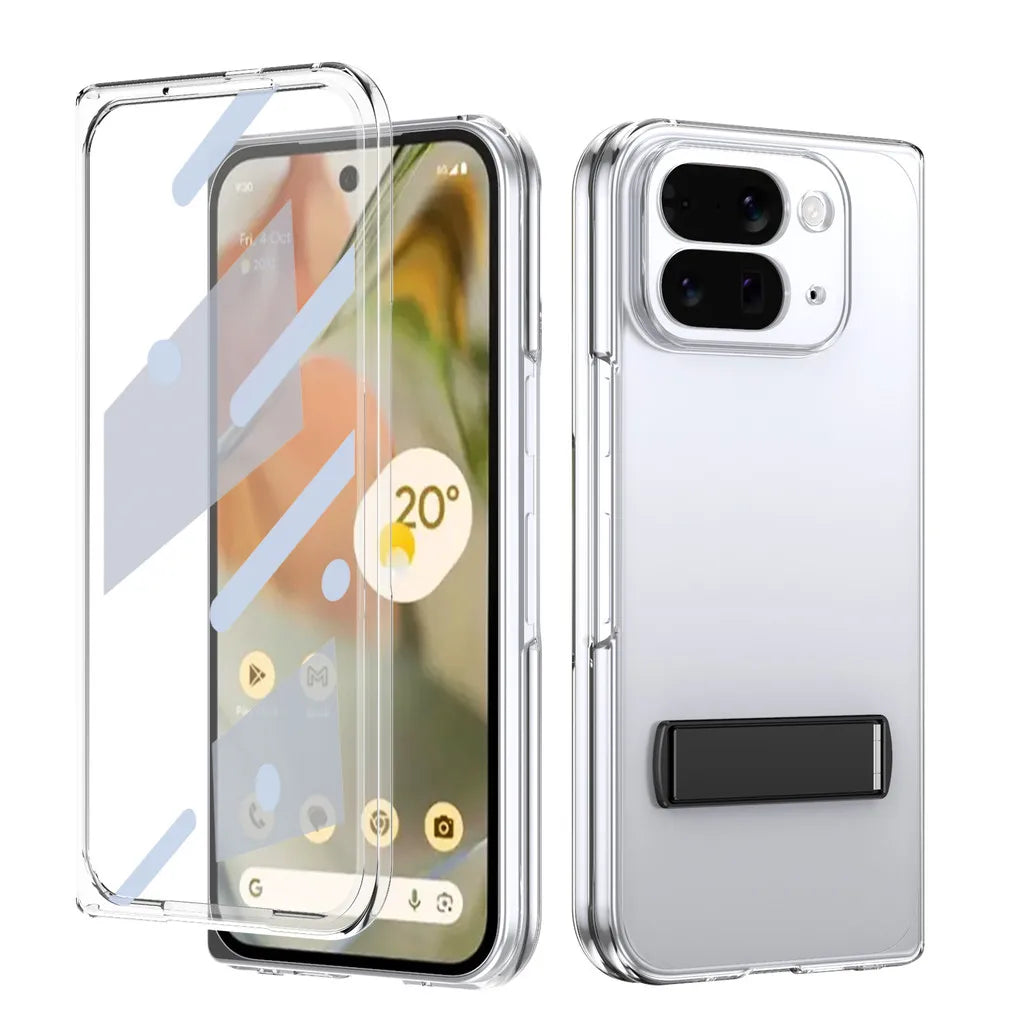 Pixel 10 Pro Clear Kickstand Bumper Case - DOKUTRONIX