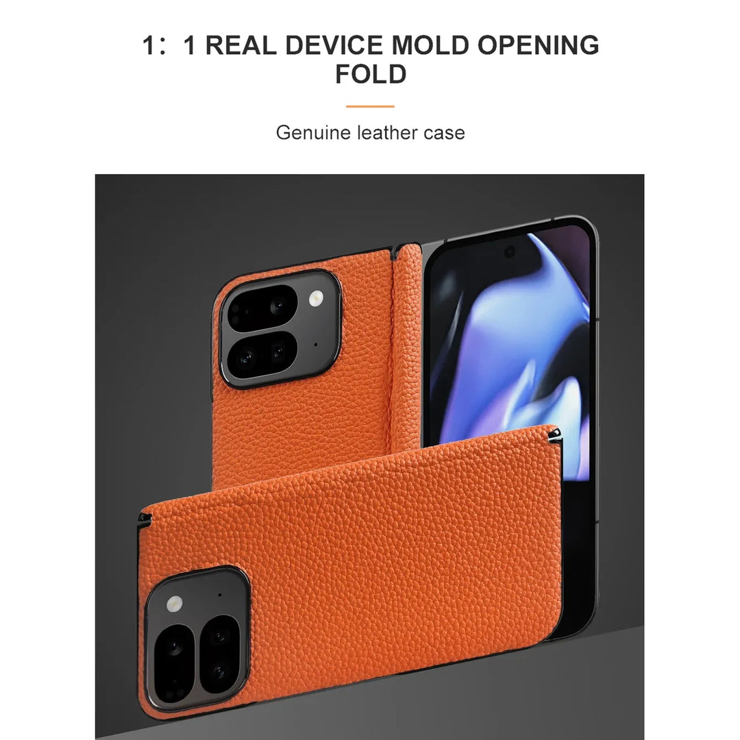 Pixel 9 Pro Fold Leather Case - Protective Etui Cover - DOKUTRONIX