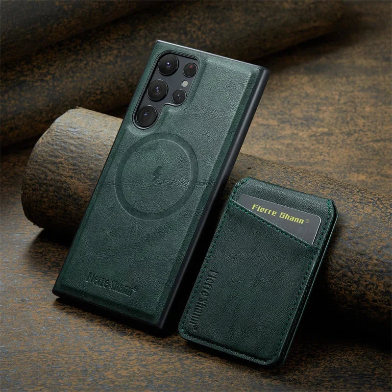 MagSafe Leather Flip Case for Samsung S Series - DOKUTRONIX