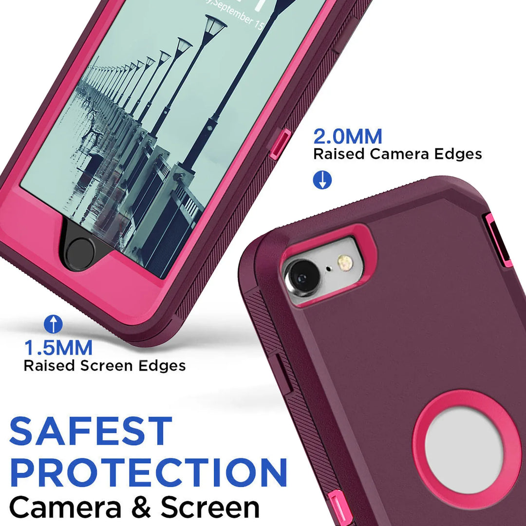 Rugged Armor Red Case for iPhone SE 3/2 (2020/2022) - DOKUTRONIX