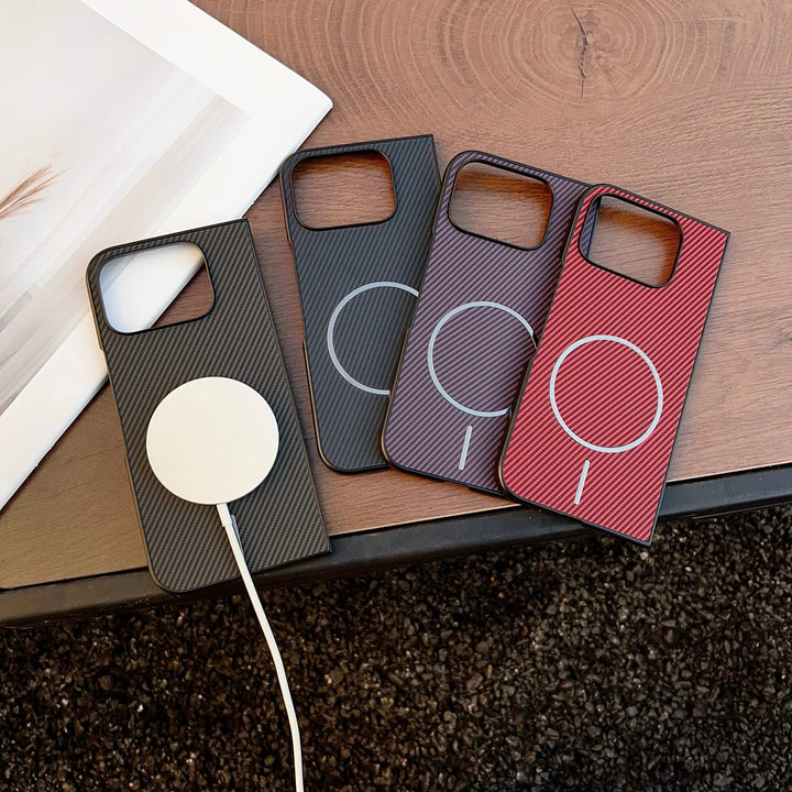 Case for Magsafe Wireless Charging Carbon Fiber Texture Hard Plastic Cover Case For Google Pixel 10 9 Pro Fold - DOKUTRONIX