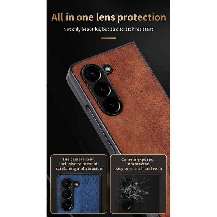Elegance PU Leather Case for Galaxy Z Fold Series - DOKUTRONIX