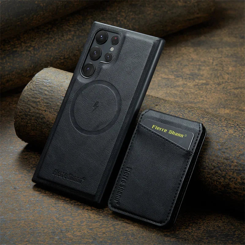 MagSafe Leather Flip Case for Samsung S Series - DOKUTRONIX
