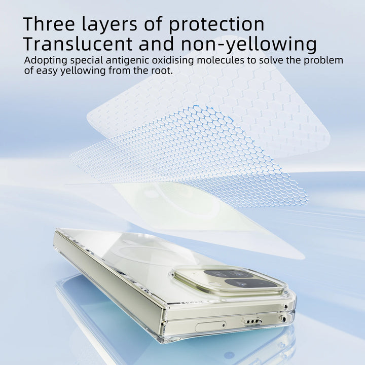 For Google Pixel Fold 10 Pro Fold Case Protective Clear Magsafe Anti-Scrach Shell Back Cover - DOKUTRONIX