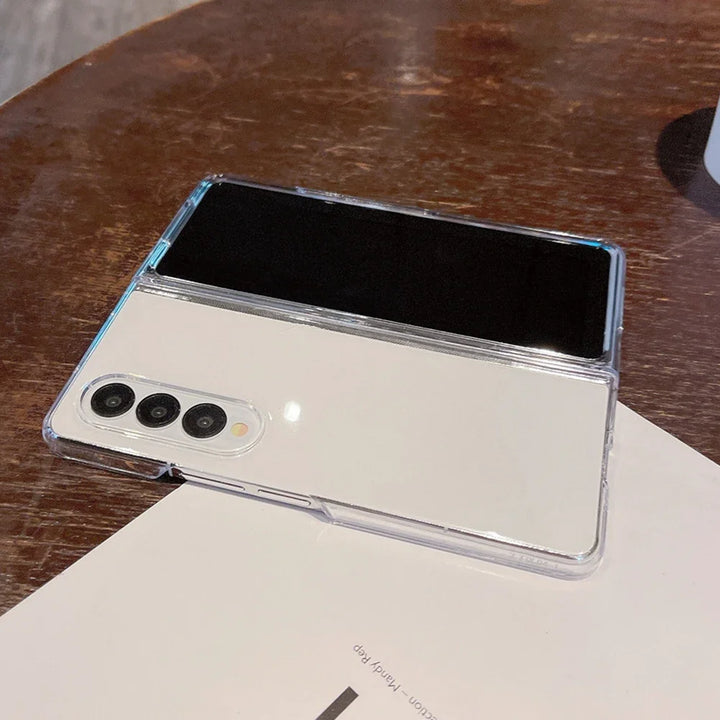 Acrylic Transparent Phone Case For Samsung Galaxy Z Fold 6 5 4 3 Fold5 ZFold5 Fold6 Fold3 Shockproof Protective Hard Back Cover - DOKUTRONIX