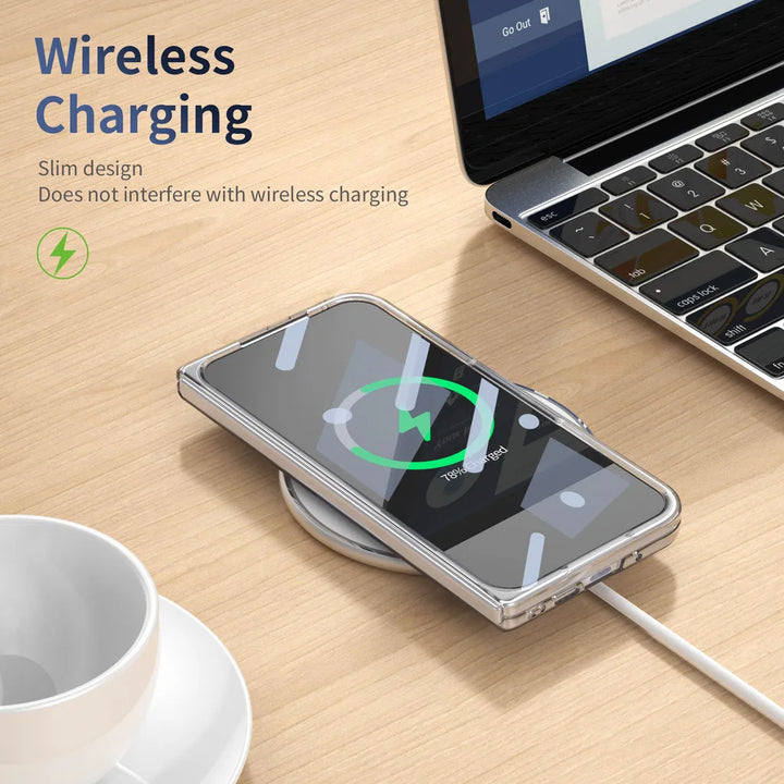 Kickstand Clear Steel Film Phone Case For Google Pixel 10 Pro Fold Transparent Shockproof Bumper Folding Phone Back Cover - DOKUTRONIX