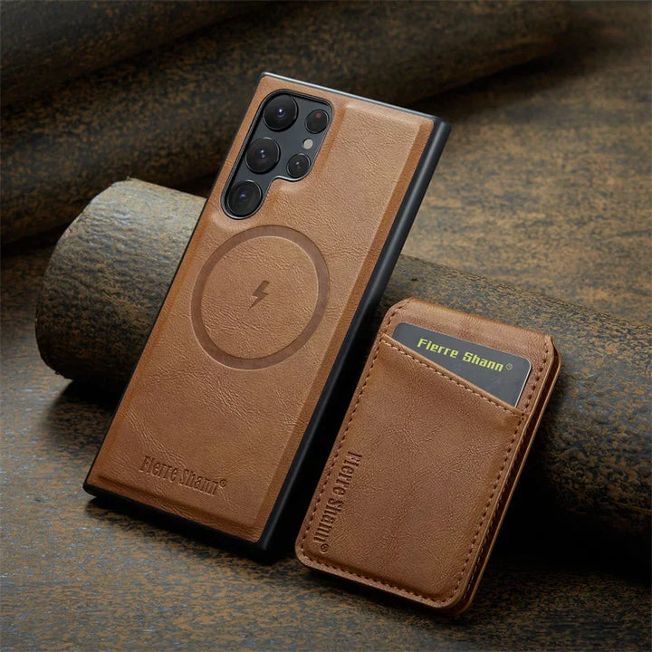 MagSafe Leather Flip Case for Samsung S Series - DOKUTRONIX