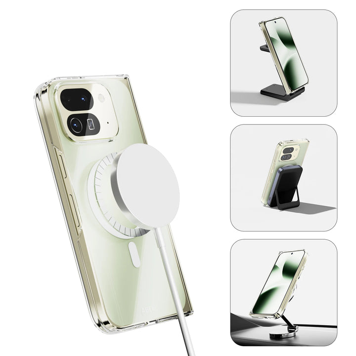For Google Pixel Fold 10 Pro Fold Case Protective Clear Magsafe Anti-Scrach Shell Back Cover - DOKUTRONIX