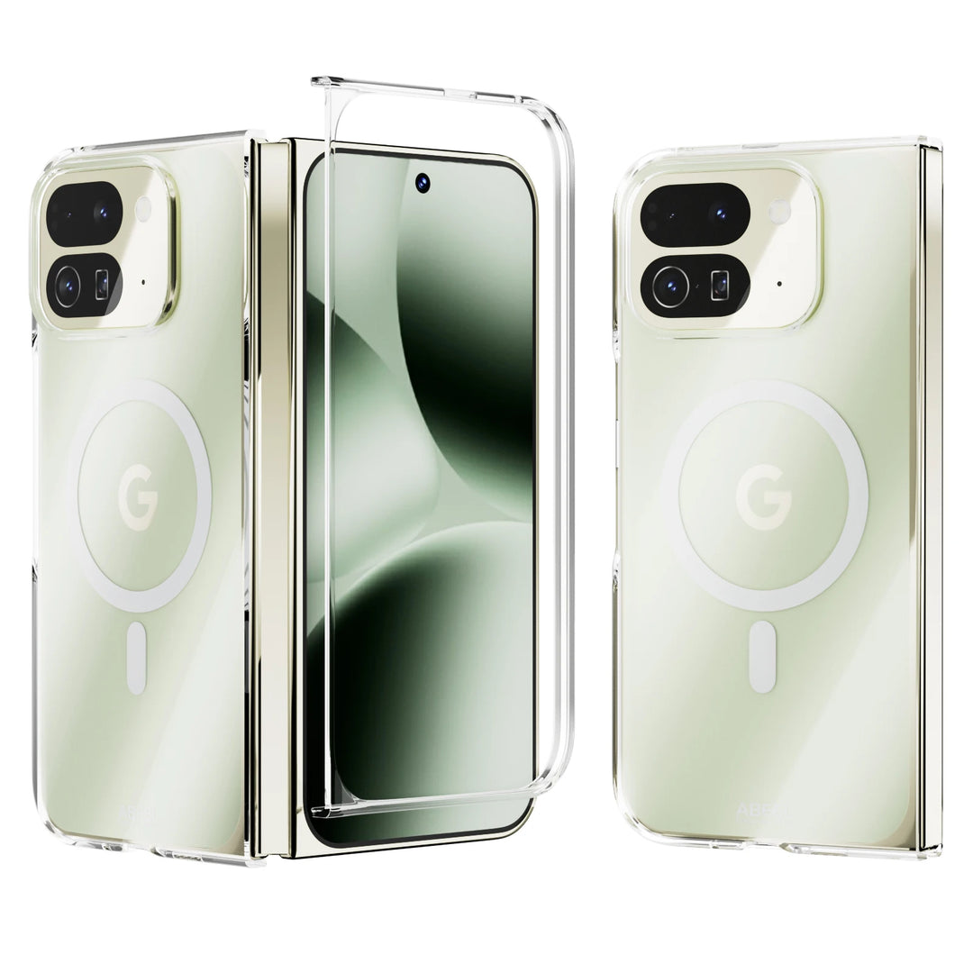 For Google Pixel Fold 10 Pro Fold Case Protective Clear Magsafe Anti-Scrach Shell Back Cover - DOKUTRONIX