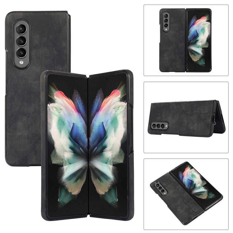 Luxury Slim Fit Premium Leather Cover For Samsung Galaxy Z Fold3 5G Fold 3 Wallet Card Slots Shockproof Flip Case - DOKUTRONIX