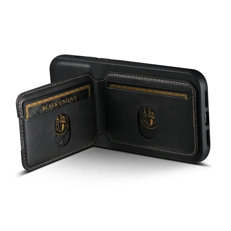 LeatherLux Wallet Case for iPhone - DOKUTRONIX