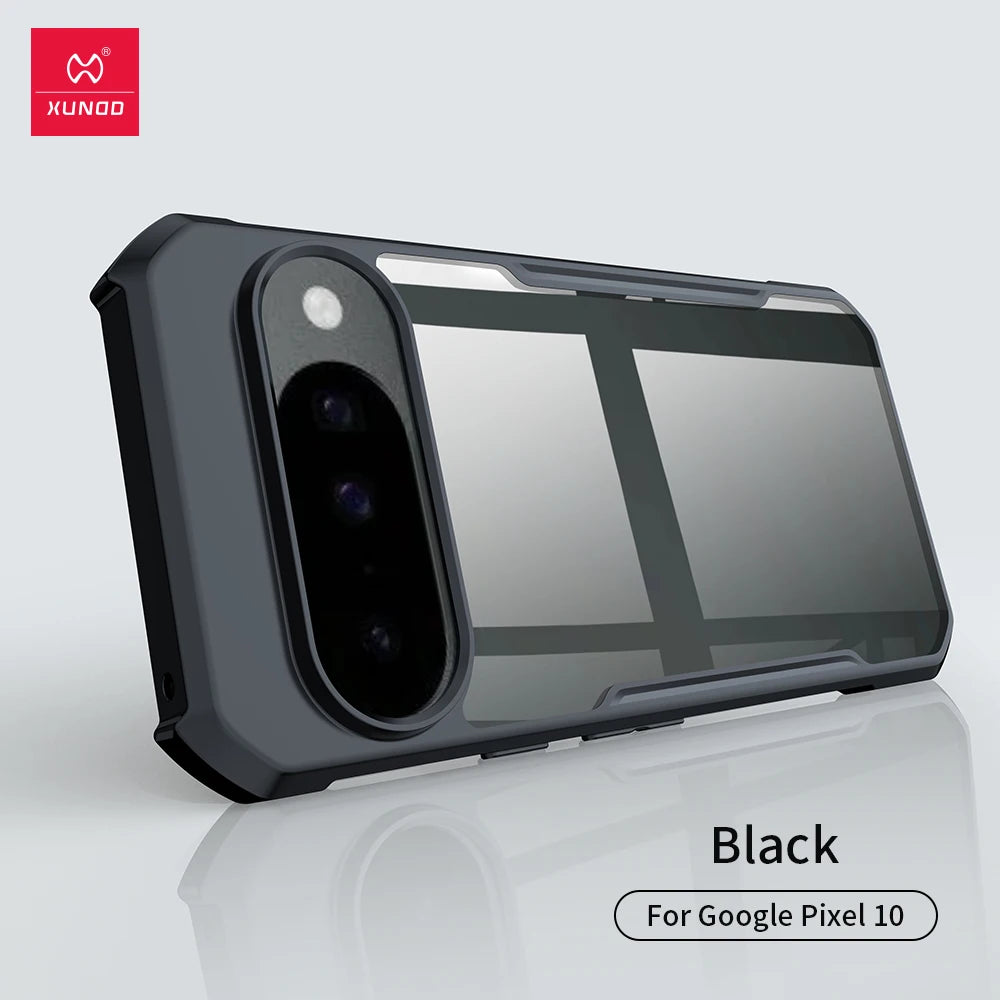 Xundd for Google Pixel 10 Pro/10 Pro XL Case Ultra Clear Back Cover, Airbag Shockproof Acrylic+TPU Hybrid Protective Phone Shell - DOKUTRONIX