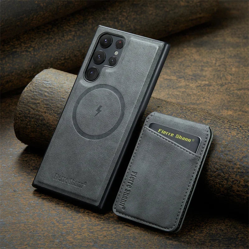 MagSafe Leather Flip Case for Samsung S Series - DOKUTRONIX