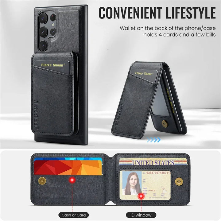 MagSafe Leather Flip Case for Samsung S Series - DOKUTRONIX