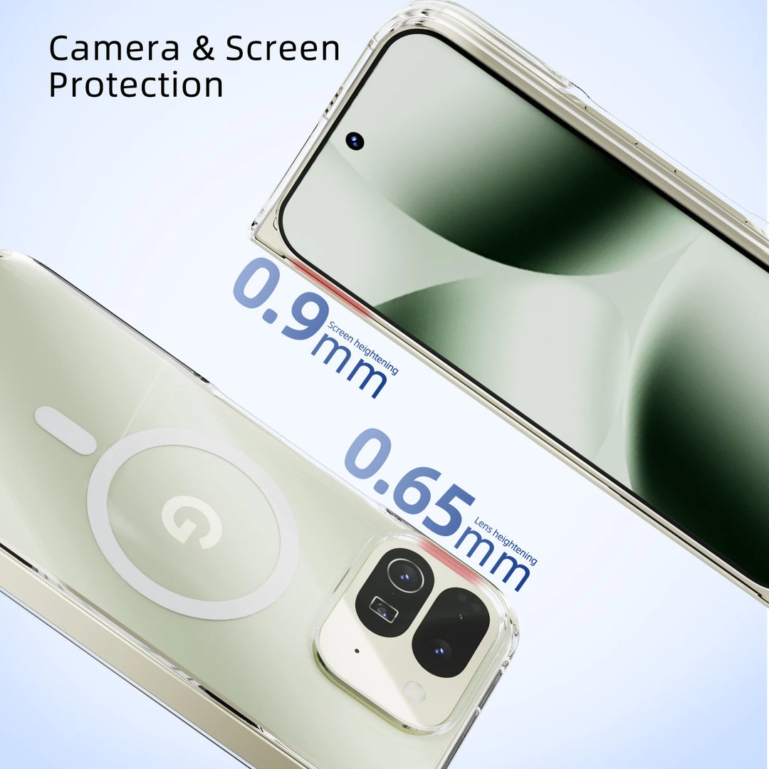 For Google Pixel Fold 10 Pro Fold Case Protective Clear Magsafe Anti-Scrach Shell Back Cover - DOKUTRONIX