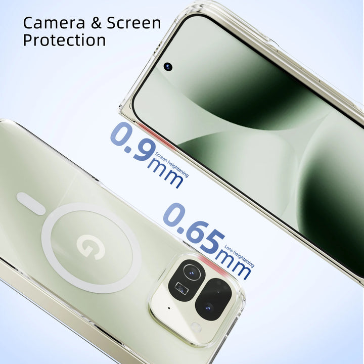 For Google Pixel Fold 10 Pro Fold Case Protective Clear Magsafe Anti-Scrach Shell Back Cover - DOKUTRONIX