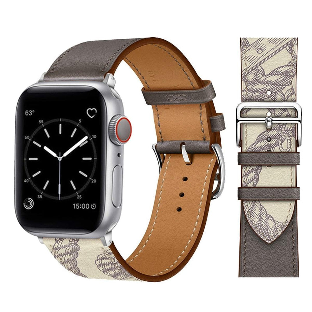 Elegance Leather Wrap for Apple Watch - DOKUTRONIX