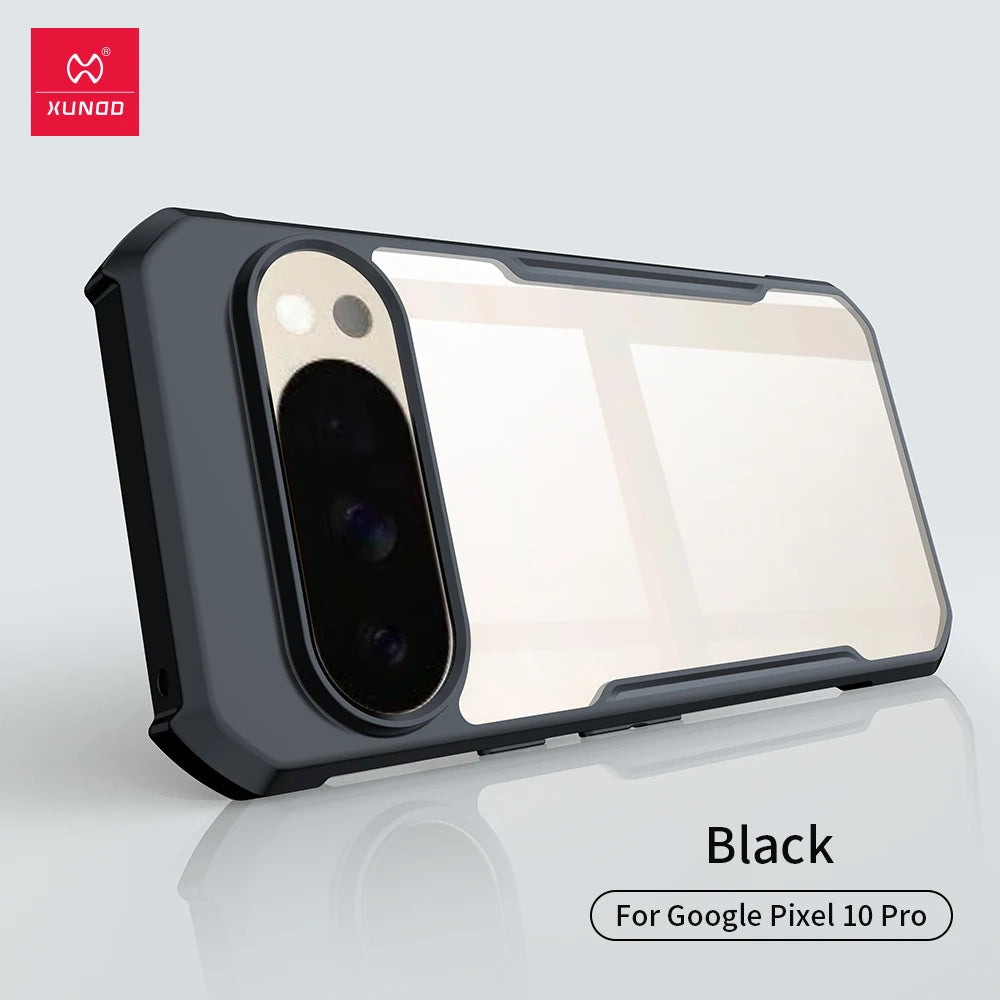 Xundd for Google Pixel 10 Pro/10 Pro XL Case Ultra Clear Back Cover, Airbag Shockproof Acrylic+TPU Hybrid Protective Phone Shell - DOKUTRONIX