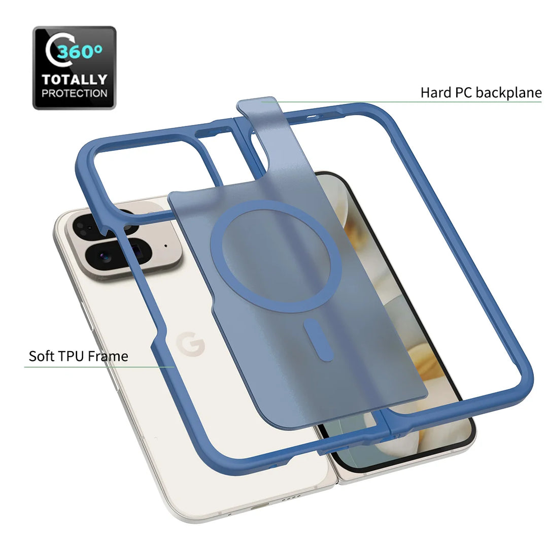 For Google Pixel 10 Pro Fold Case  Luxury Skin-Touch Matte Magnetic Magsafe Cover For Pixel 10 Pro Fold Wireless Charging Funda - DOKUTRONIX