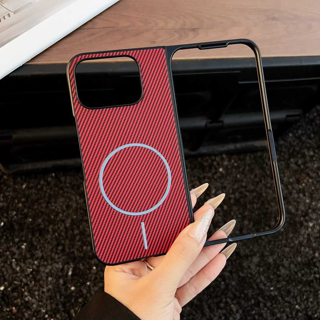 Case for Magsafe Wireless Charging Carbon Fiber Texture Hard Plastic Cover Case For Google Pixel 10 9 Pro Fold - DOKUTRONIX