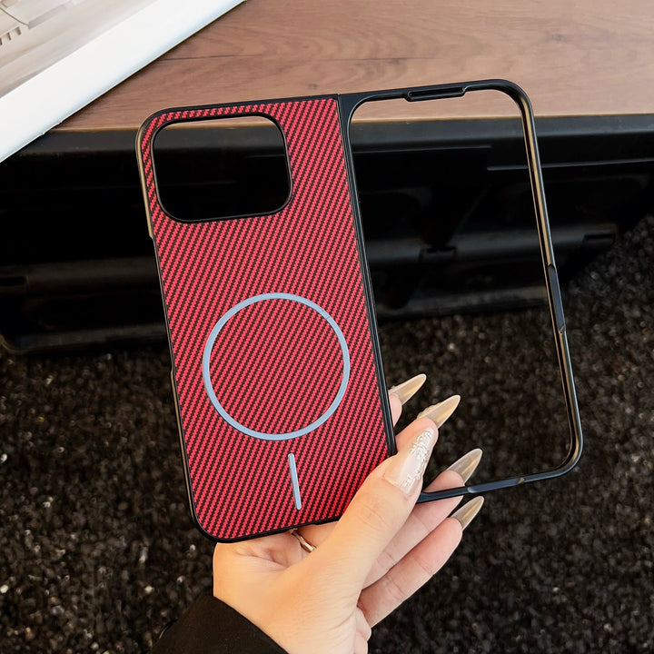 Case for Magsafe Wireless Charging Carbon Fiber Texture Hard Plastic Cover Case For Google Pixel 10 9 Pro Fold - DOKUTRONIX